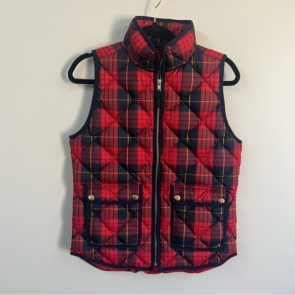 J. Crew Excursion Down Filled Puffer Vest in Tartan Plaid - Picture 3 of 12